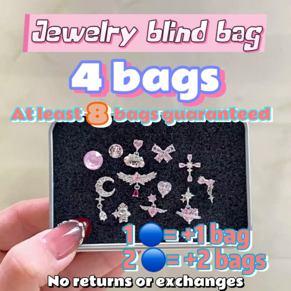 4 bags of titanium steel jewelry items